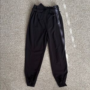 Grace Karin Black Jogger style Pants with Elastic Waistband